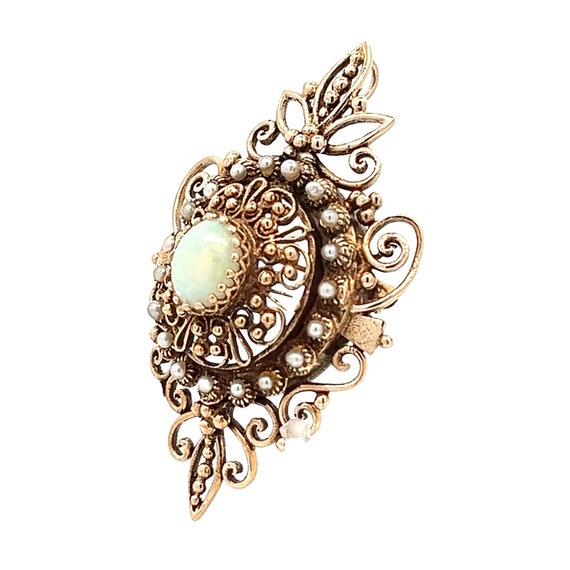 1950's Opal Brooch Pendant - image 5