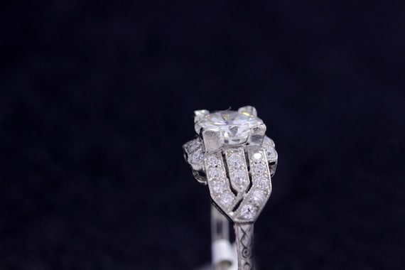 1.35ct Platinum and Diamond Ring GIA - image 5