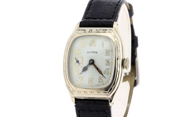 Vintage 14 Karat Gold Filled Illinois Wrist Watch… - image 1