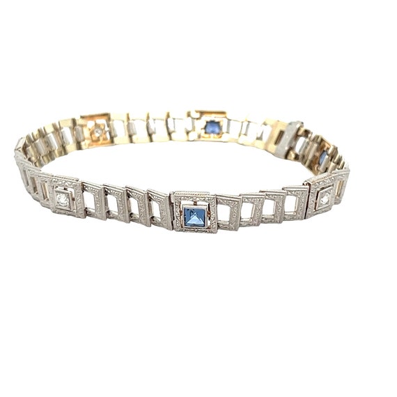 1920's Sapphire and Diamond Bracelet - image 3