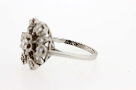 14K Diamond Flower Ring  - image 3