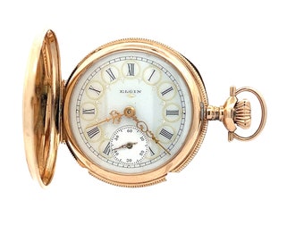 Elgin Taschenuhr mit schickem Zifferblatt