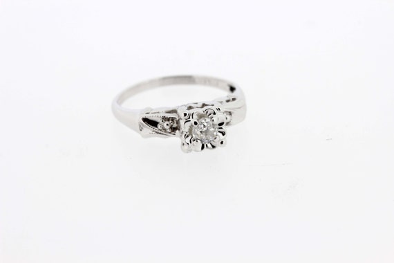 Quarter Carat Diamond Solitaire Ring 14K Gold  - image 3