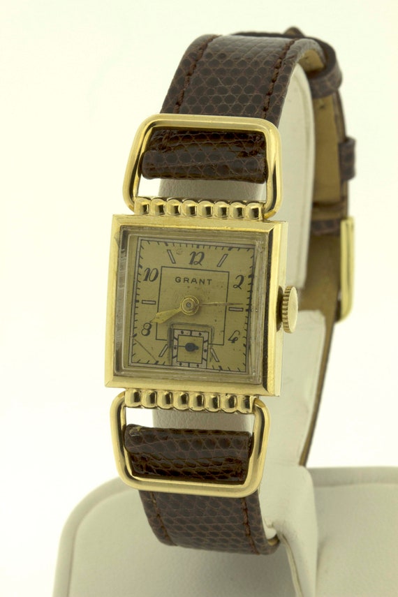 Vintage 10K Rolled Yellow Gold Plate Grant Wrist … - image 2