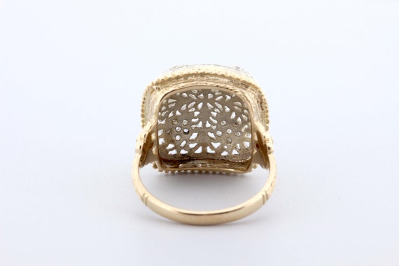 Extraordinary Minecut Diamond Ring 18K Yellow Gol… - image 6