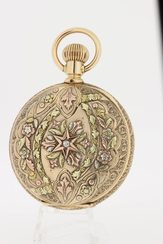 Diamond pocket best sale watch