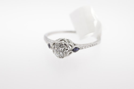1920s Floral Diamond Ring - image 7