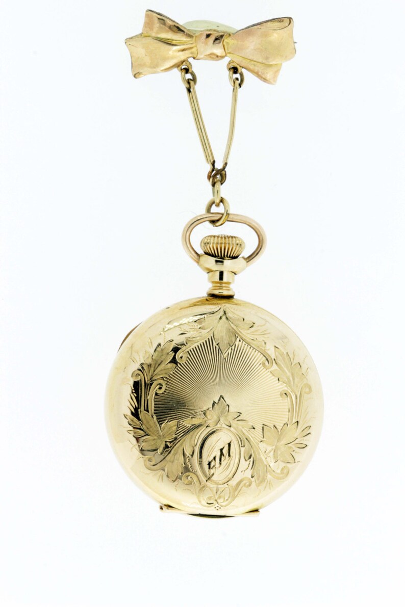 Hampden Ladies Pocket Watch Gold Filled Etsy