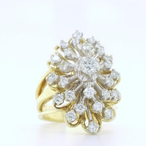 Vintage 14K Yellow Gold Diamond Ring