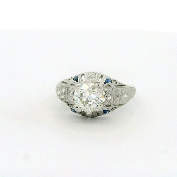 1920s Platinum Diamond Ring - image 1