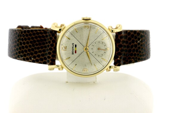 Vintage Benrus 14K Yellow Gold Wrist Watch 17 Jew… - image 7