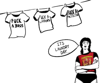 Laundry Day Art Print – Pro Labor Movement Illustration (8.5x11)