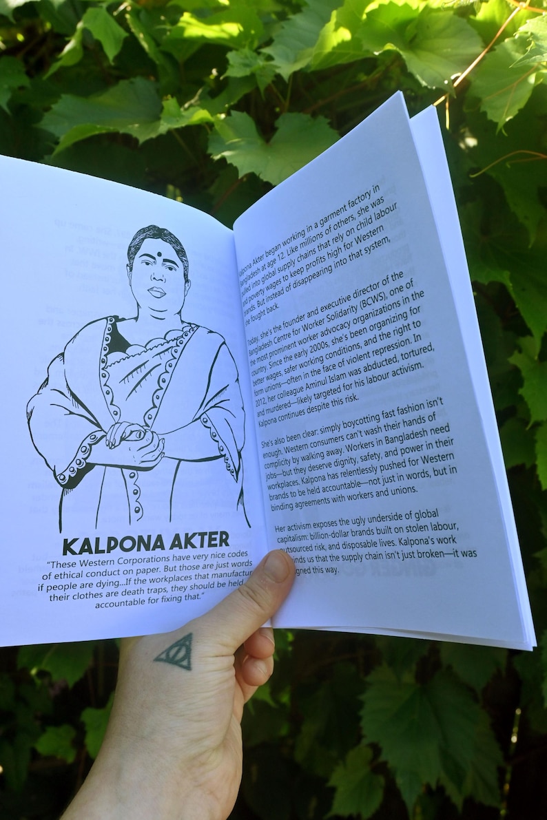 Zine - The Heroes, Martyrs and Humans of Labour Activism - Physical Copy - A written & illustrated zine by Tricia Robinson image 4