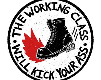 Working Class Uprising Art Print - 8.5x11 print, digitally illustrated on matte cardstock. Pro labor movement art print. Solidarity forever