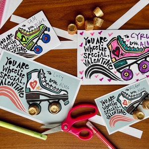 Printable Digital Classroom Valentine's Day Roller Skate Card - Etsy