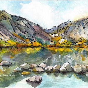 20% OFF Eastern Sierra Convict Lake,Autumn scene, landscape- Art Print