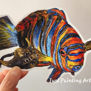 Picasso,Artist picasso triggerfish,Waterproof Vinyl Sticker, Vinyl Decal,Limited Edition Sticker,Laptop Stickers,Tumbler sticker