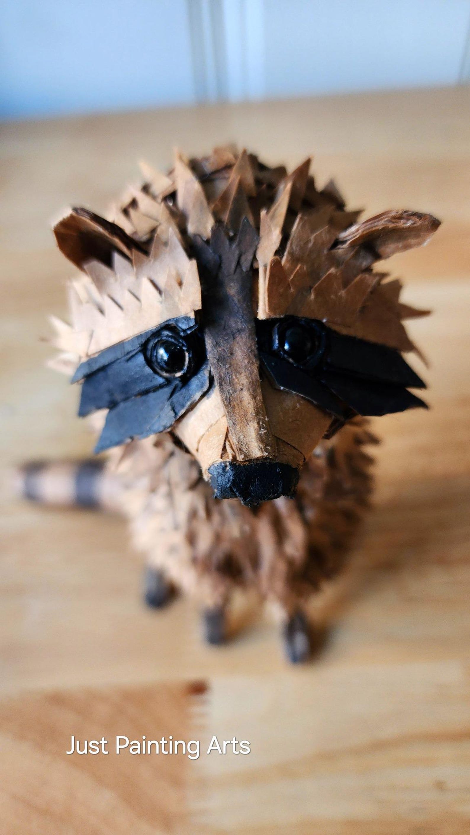 Cardboard Racoon Handmade Cardboard Sculpture - Raccoon (one of a Kind) - Etsy