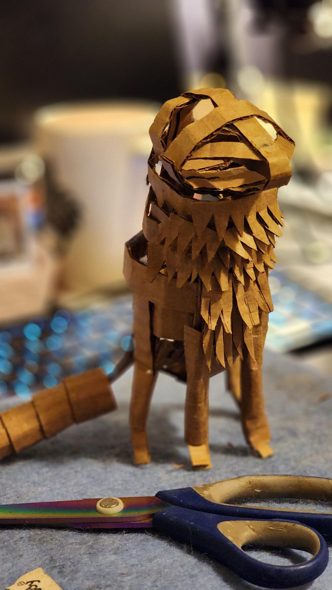 Cardboard Racoon Handmade Cardboard Sculpture - Raccoon (one of a Kind) - Etsy