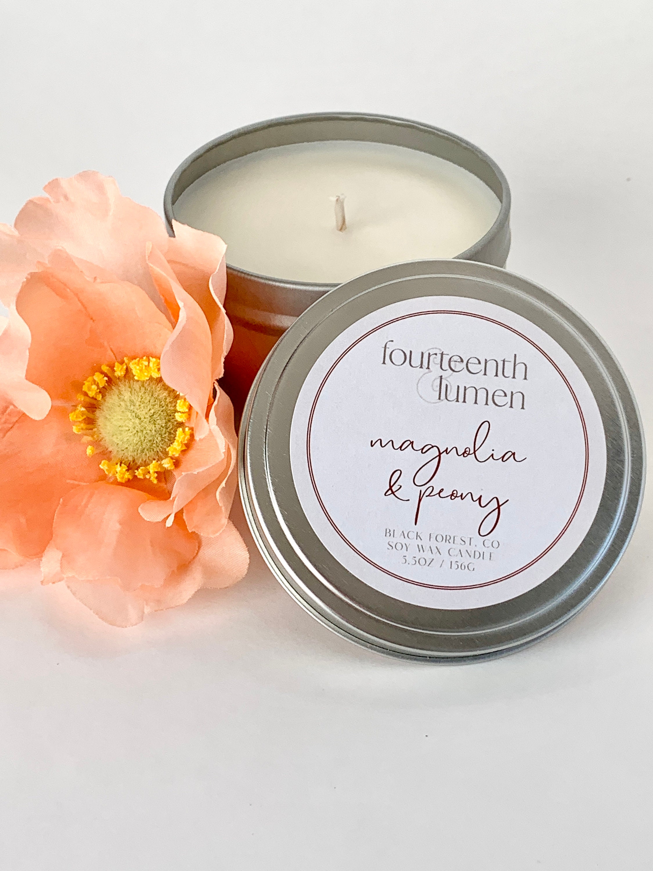 Magnolia & Peony Scented Candle Homemade Candles Soy Etsy