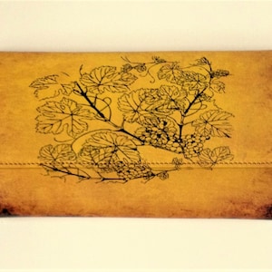 Flor diseño cartera de cuero amarillo cartera hoja patrón cartera de las mujeres monedero grande con cremallera cambio bolsillo mostaza accesorios amarillo
