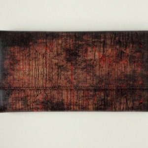 Cartera de mujer cartera marrón cartera abstracta diseño cartera marrón rojo rayas cartera abstracta patrón cartera hombre marrón bolso fresco accesorios frescos