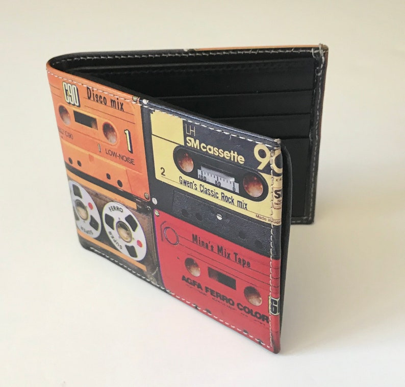 Cassette Design Wallet Colorful Leather Bill Fold Slim Wallet - Etsy