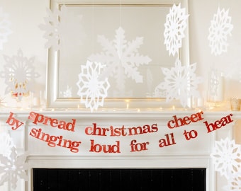 Elf Christmas banner, spread Christmas cheer, holiday decorations, funny Christmas garland