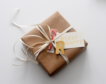 holiday gift wrap and card add on for your Life is Rosier gift