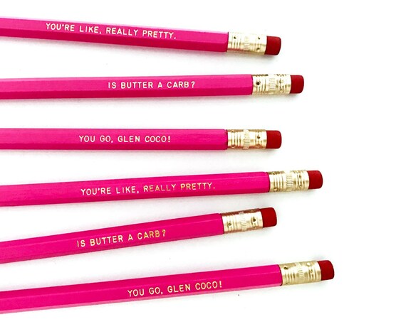 Mean Girls Pencil Set Movie Quotes Pencils You Re Like Etsy