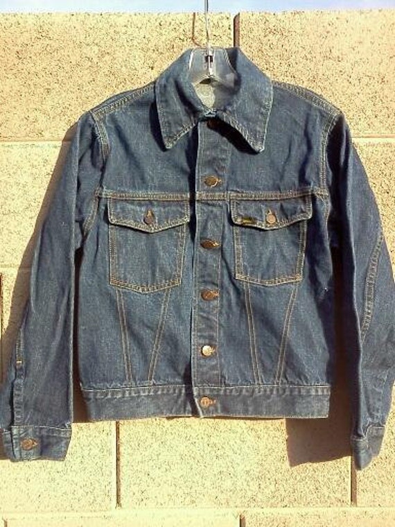 Items similar to Denim Jean Jacket 1980s 80s Size M Mens on Etsy
