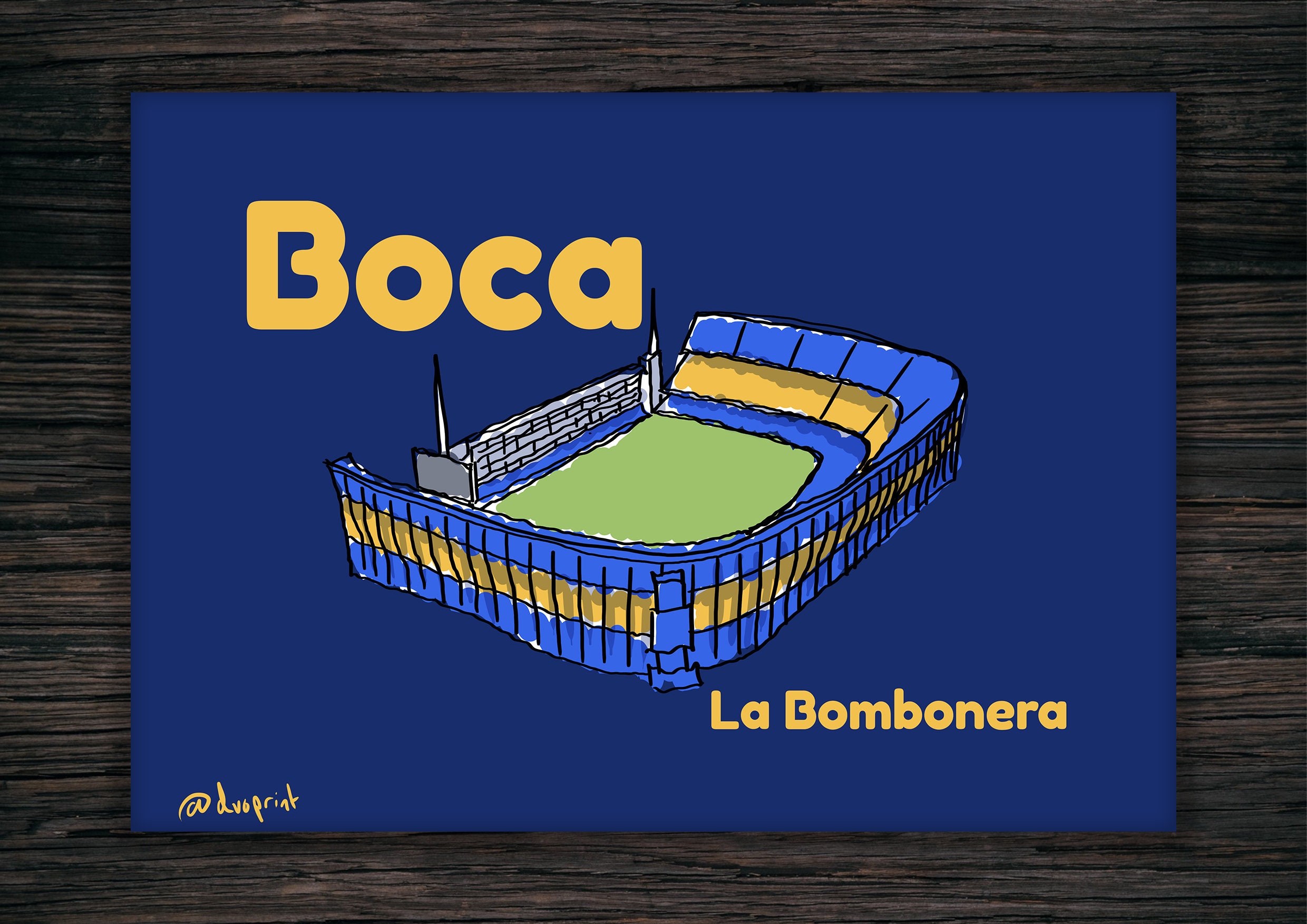 Boca Juniors 1982 Football Shirt Poster — Nope - No Ordinary