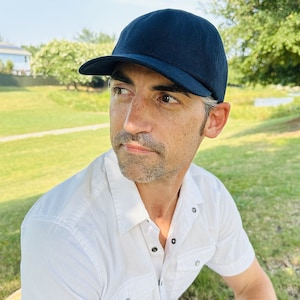 European Linen Baseball Cap- Made in USA, Unisex, Adjustable Fit