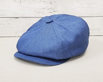 Emstate Eco Twill Slim Apple 8 Panel Newsboy Cap, Made in USA, Baker Boy Cap, Organic, Recycled