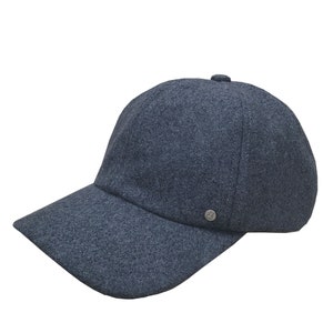 Emstate Melton Wool Baseball Cap, Made in USA, Various Colors, Unisex Baseball Cap, Warm Baseball Cap Charcoal Grey