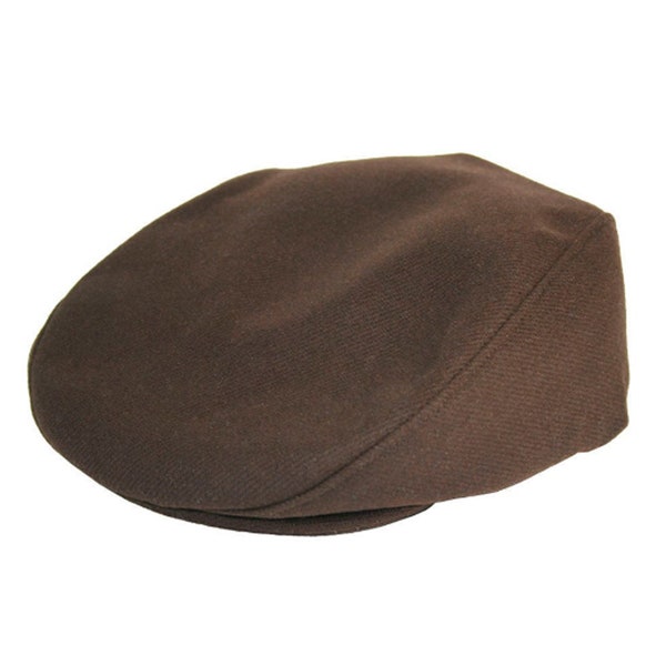 Unisex Brown Wool Ivy Driving Golf Flat Cap Made in USA