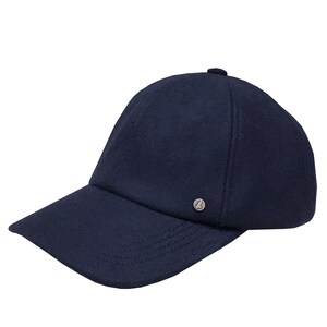 Emstate Melton Wool Baseball Cap, Made in USA, Various Colors, Unisex Baseball Cap, Warm Baseball Cap Navy Blue