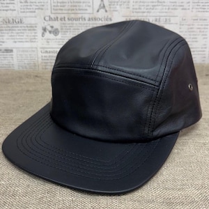 Gorras de campamento de cinco paneles de cuero fabricadas en EE. UU.: piel de vaca o gamuza