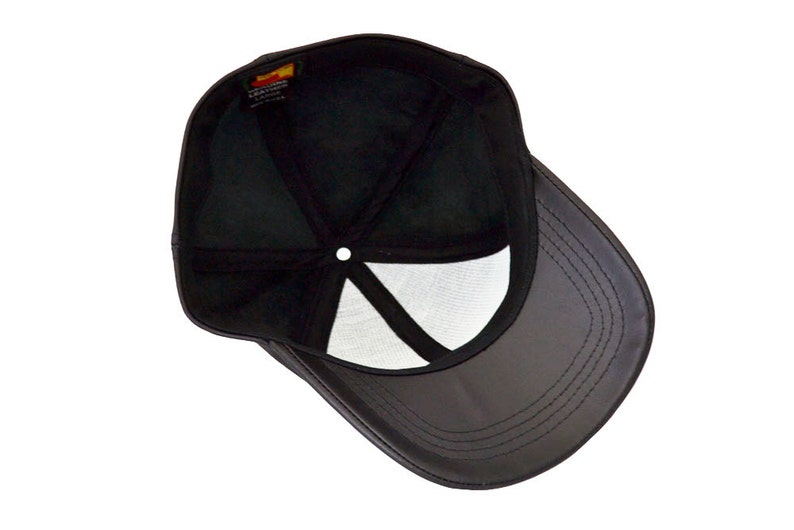 Leather Baseball Cap Fitted MXXL Size Made in USA Fitted Etsy
