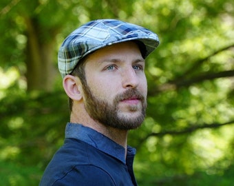 European Linen Ivy Cap, Solid & Plaid Ascot Hat