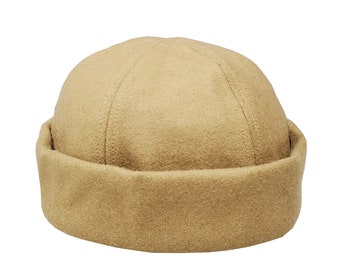 Emstate Unisex Melton Wool Skull Cap, Beanie, Made in USA