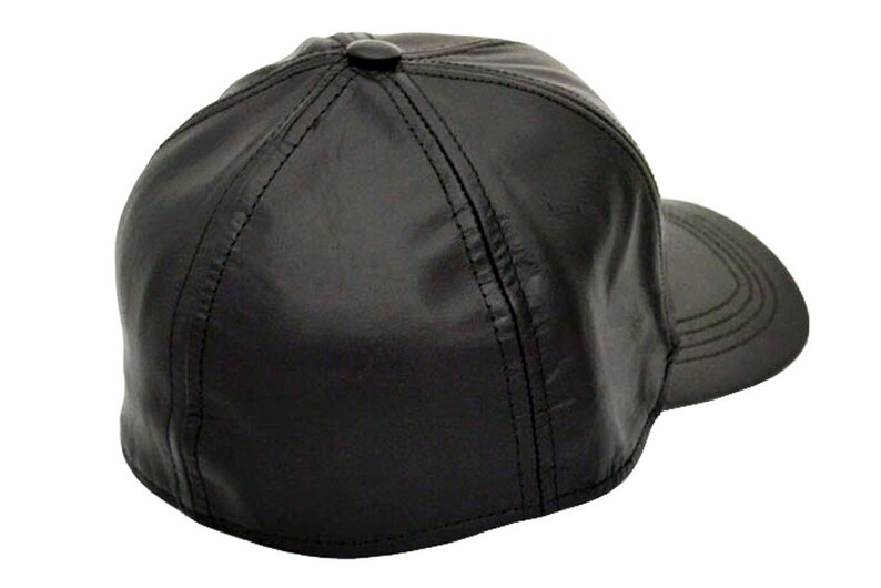 Leather Baseball Cap Fitted MXXL Size Made in USA Fitted Etsy