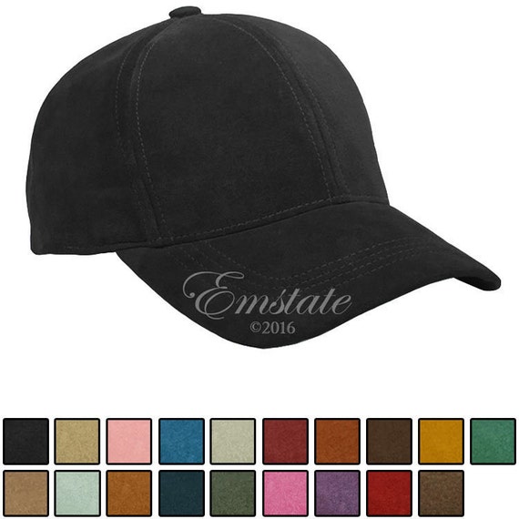 suede leather baseball cap