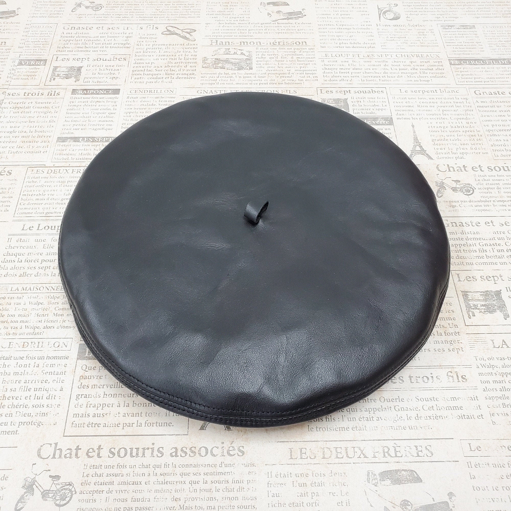 Genuine Leather Tam French Beret Many Colors Made In Usa Etsy