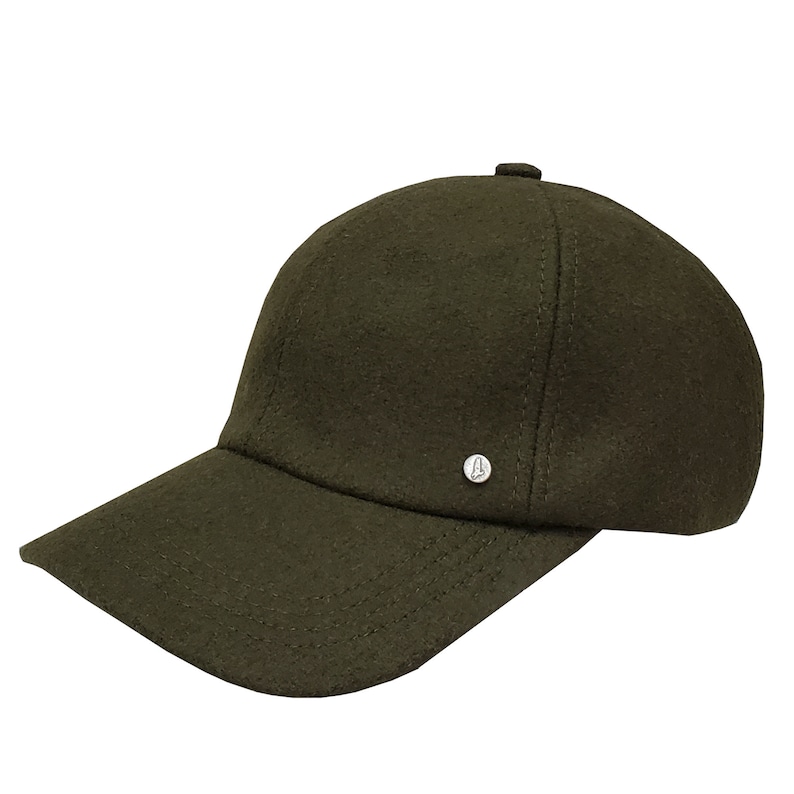 Emstate Melton Wool Baseball Cap, Made in USA, Various Colors, Unisex Baseball Cap, Warm Baseball Cap Olive