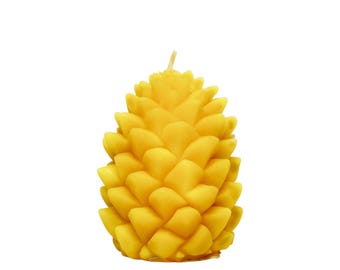 Hand Poured Beeswax Candle - Pine Cone