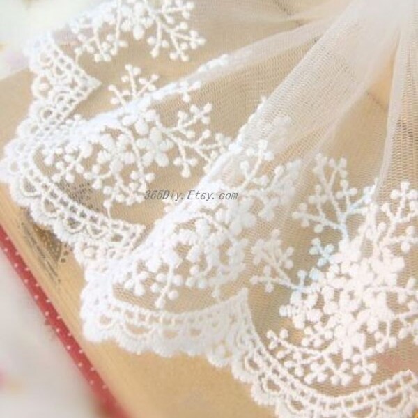 Beatuful white lace one yard,cotton lace,Accessories,cute white lace for your handmade item