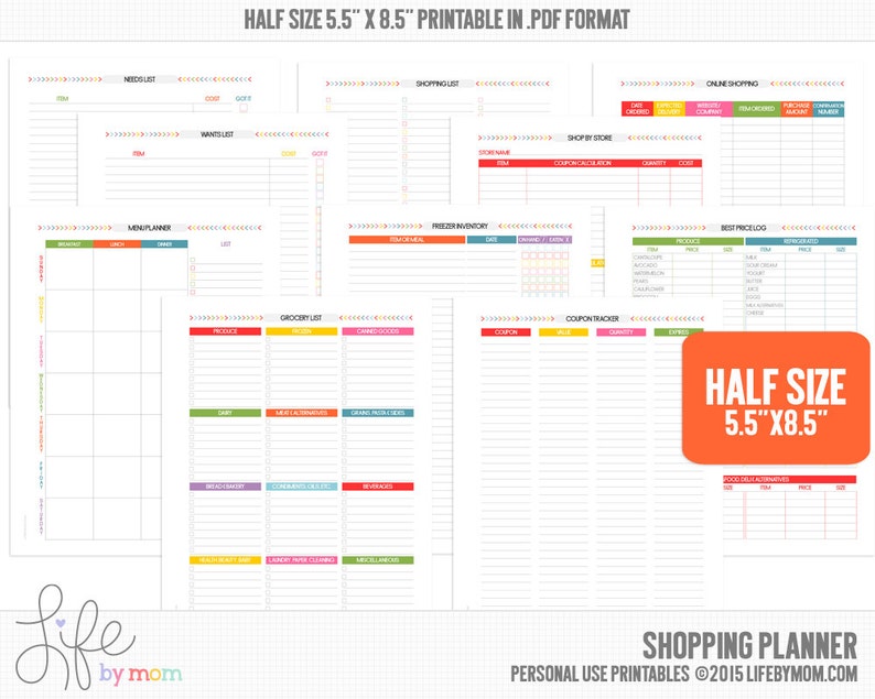 SHOPPING PLANNER 5.5 X 8.5 Filofax A5 Binders Kikki.k Etsy