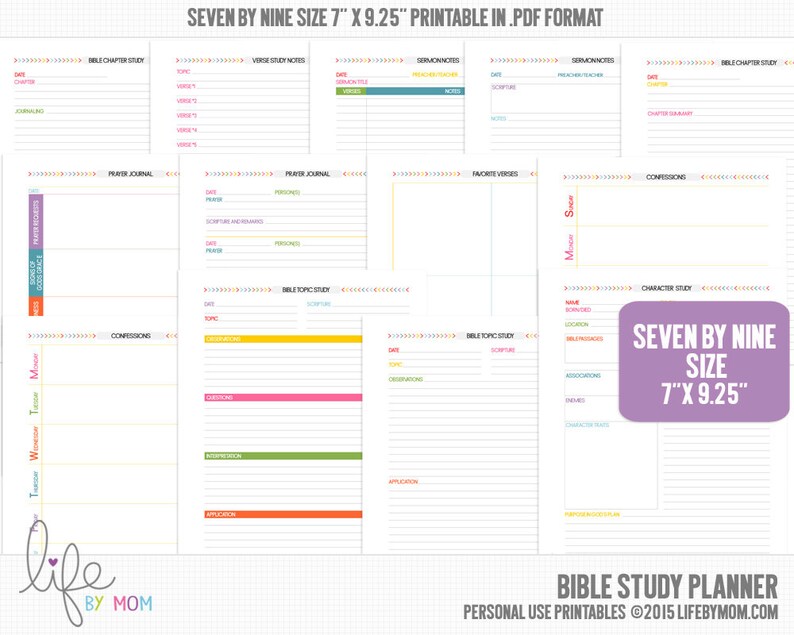 BIBLE STUDY PLANNER 7 X 9 25 Happy Planner Size Erin Condern Etsy
