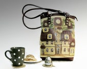 Leather bag shoulder bag leather handbag house purse leather purse handmade Round handle bag Rectangular bag womens handbag everyday casual